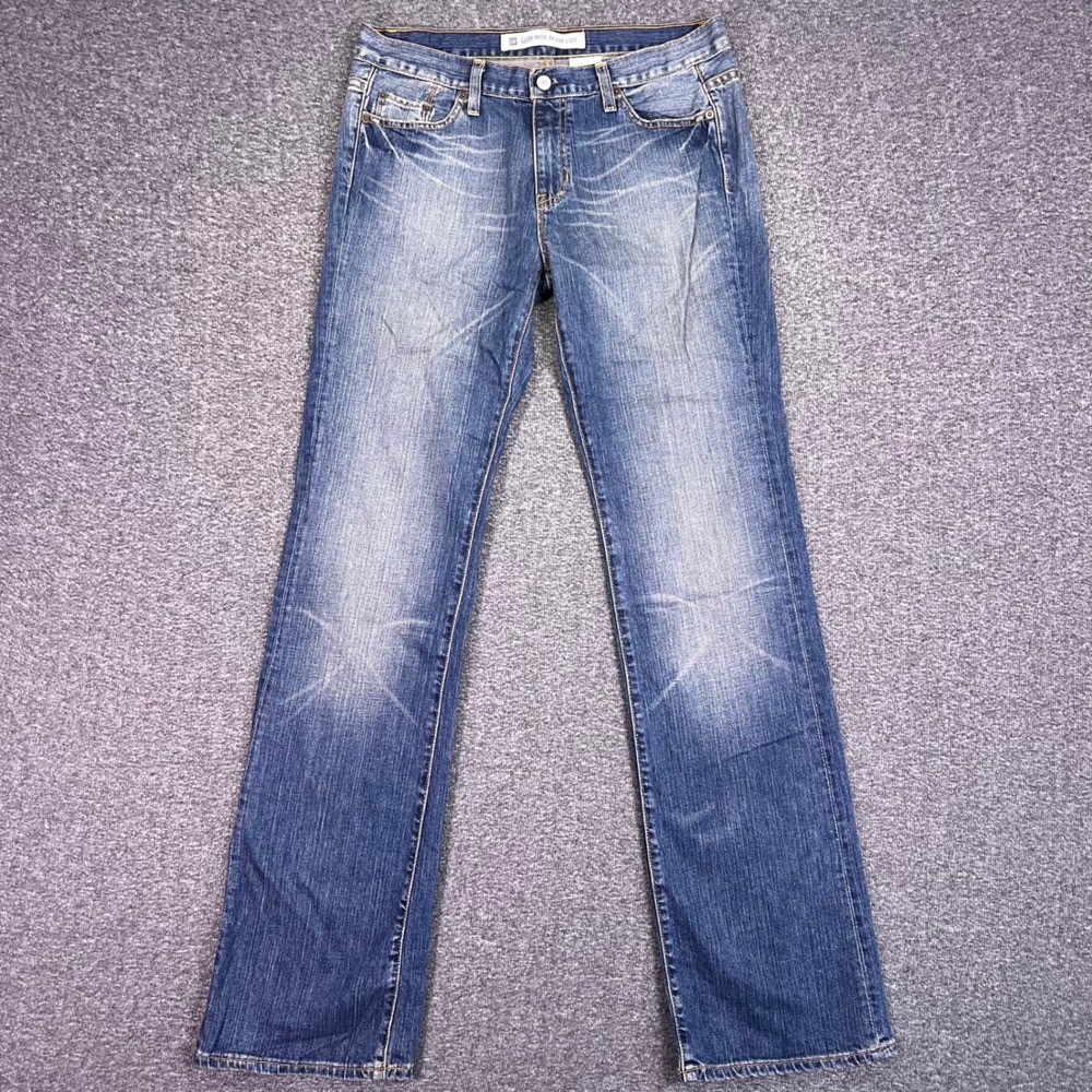 Gap Jeans Womens‎ 33x35 Blue Low Rise Bootcut Y2K Vintage Stretch Casual Denim
